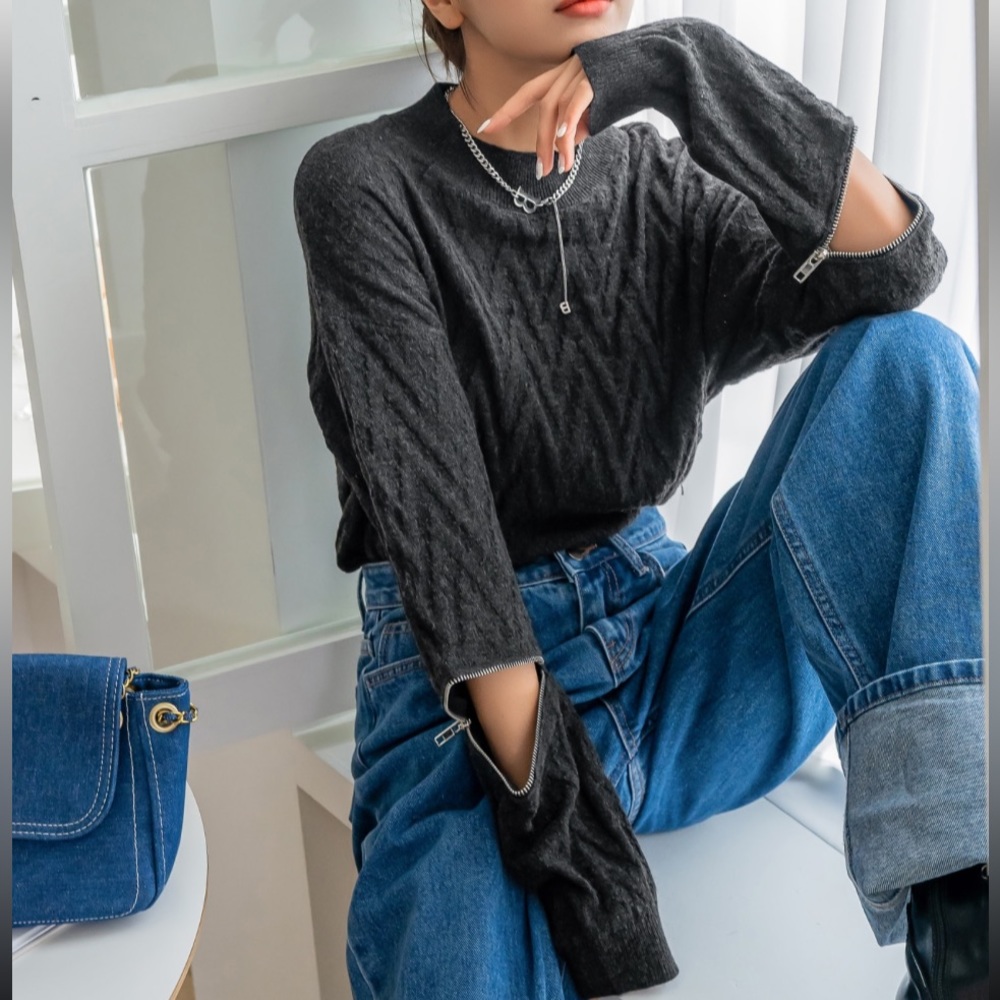 2for$10 Mock neck drop shoulder sweater
